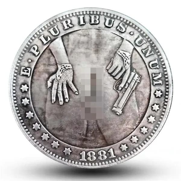 Старинная монета сексуальная красавица серебряная монета из меди с серебряным покрытием