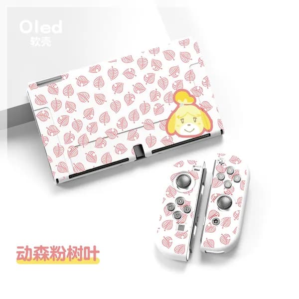 Чехол для Nintendo Switch OLED, новый, матовый TPU, с тиснением, раскрашенный, печатный, разделенный мягкий корпус