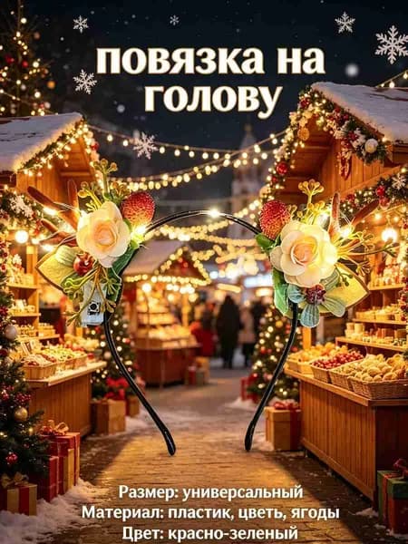 Рождественская повязка на голову из оленьих рогов, заколка для волос из лося Christmas,1 шт
