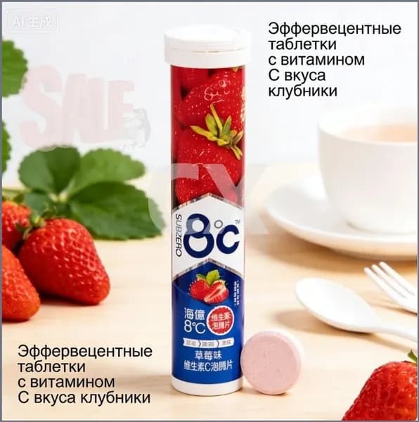 Изотоник / таблетки шипучие Электролит со вкусом барбариса, для выносливости, энергии и восстановления, 20 таблеток