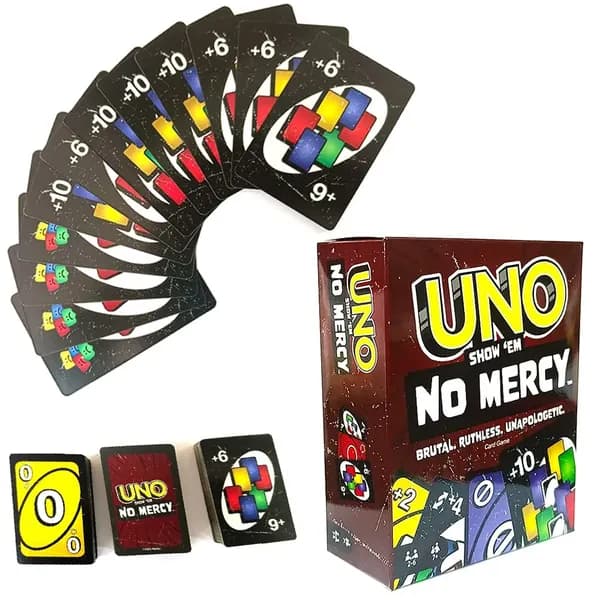 Uno "No Mercy&Play Card, новая версия игры для всей семьи11