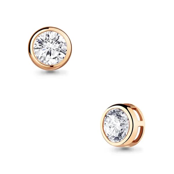 Золотая подвеска DIAMANT-ONLINE с фианитом 585 пробы