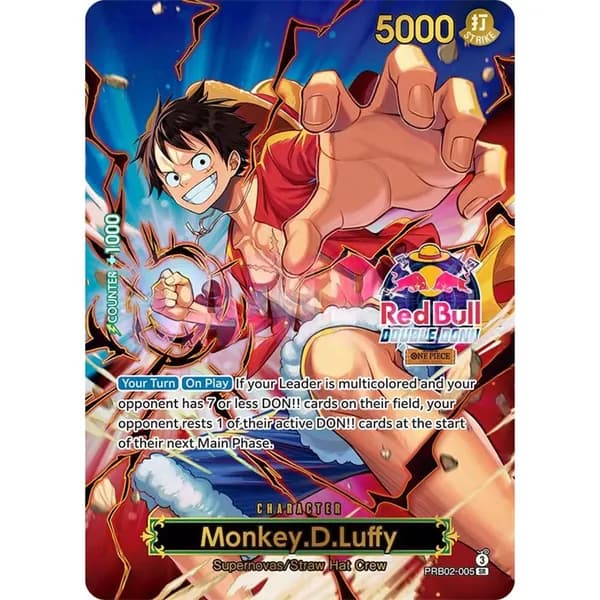 Коллекционные карты One Piece Монки Д. Луффи PRB02-005 английская версия, высококачественные ручные игровые аниме-карты, подарок, игрушка