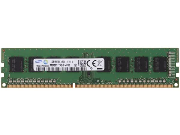 Оперативная память Samsung DDR3 4 ГБ 1600 MHz 1Rx8 DIMM PC3-12800U 1x4 ГБ DDR3, 1600 МГц, 1 x 4 ГБ (M378B5173QH0-CK0)