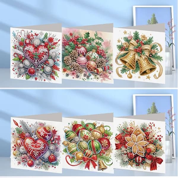 DIY-открытка с ручной выкладкой кристаллов Рейн, 6 шт., формат 15 15 см, в комплекте конверты и инструменты