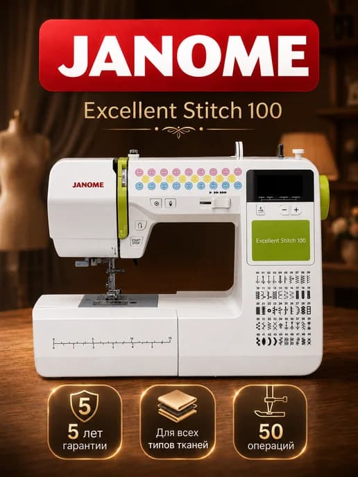 Швейная машинка электрическая для дома Excellent Stitch 100