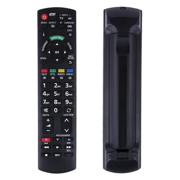 Пульт ДУ для ТВ Panasonic, черный, с батарейками AAA