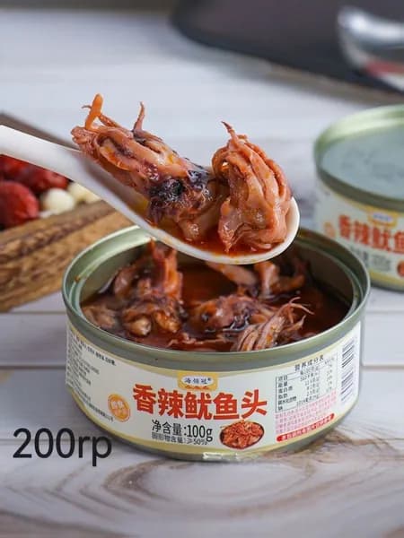 Китайский ресторан "Острая головка кальмара &100г*2 банки
