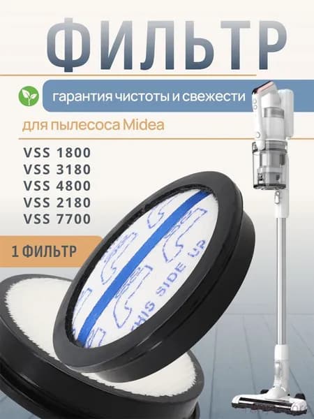 Фильтр для пылесоса Midea, моющийся