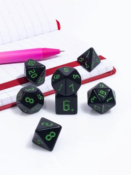 Кости игральные для Dungeons & Dragons, кубики для DnD и настольных ролевых игр (дайсы ДнД) 7 шт.