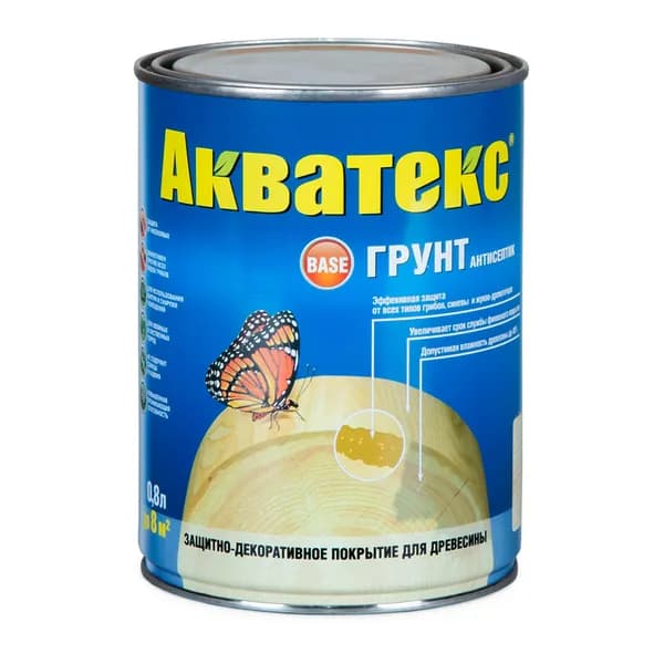Грунт-антисептик Акватекс 0.8л