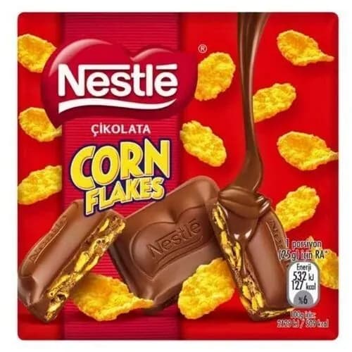 Nestle Cikolata Corn Flakes молочный шоколад, 60 г