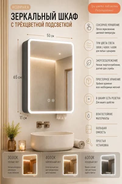Тумба для ванной,, 50х11.02х65 см