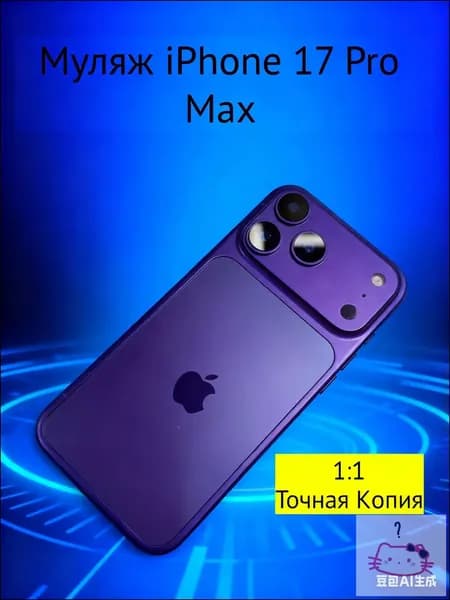 Макет iPhone 17 Pro Max Тёмно-синий