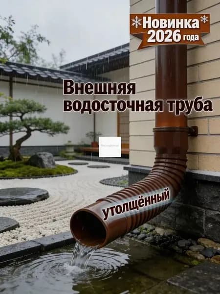 Гибкая вставка для водосточной системы, дренажная труба-удлинитель 80/100 мм.