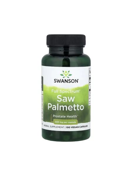 Со Пальметто 540мг Swanson, Saw Palmetto 100 капсул, Мужское здоровье, Для простаты и потенции
