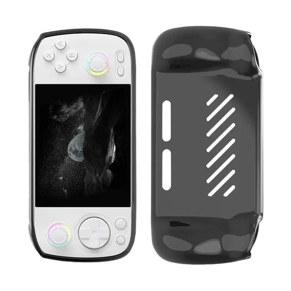 Чехол для портативной игровой консоли Anbernic RG406H, прозрачный черный TPU