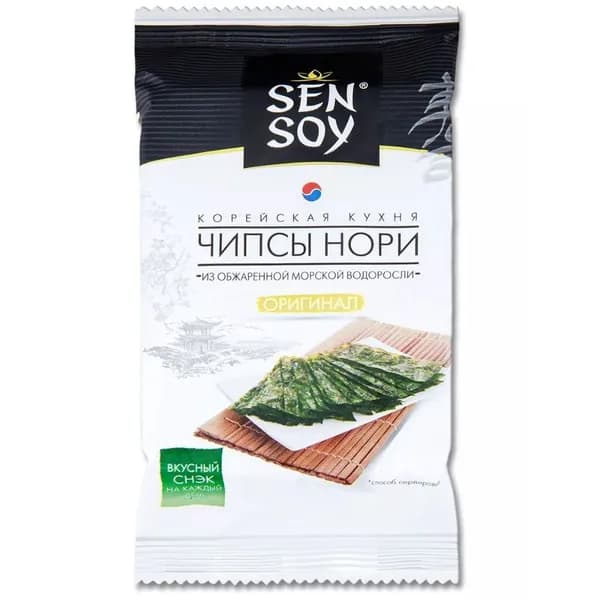 Морские водоросли Sen Soy Чипсы-нори Original, 4,5 г