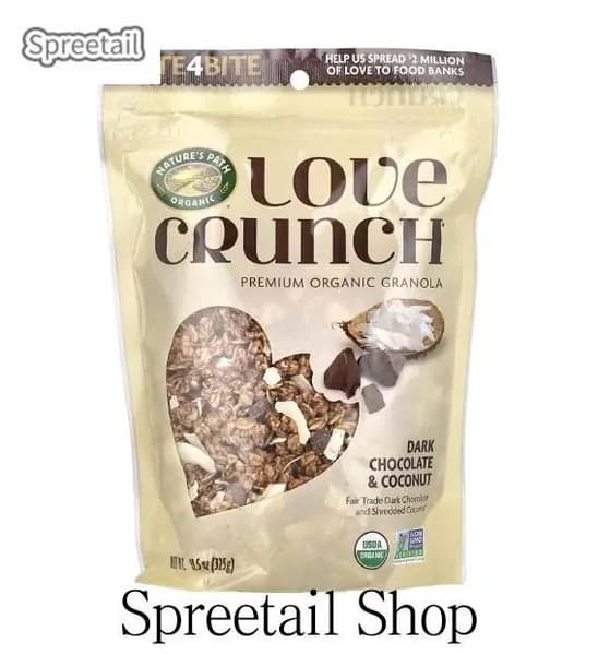 Nature's Path, Love Crunch Высококачественная органическая гранола со вкусом темного шоколада и кокоса, 11,5 унций (325 грамм)