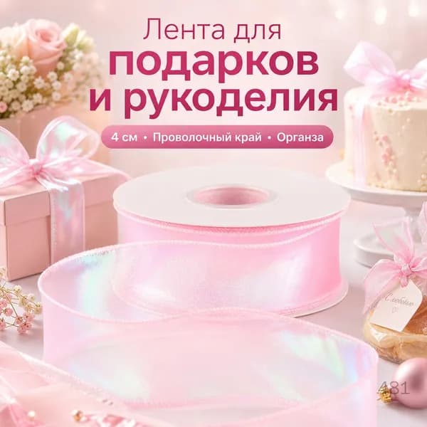 Ленты для упаковки подарков и рукоделия в рулонах