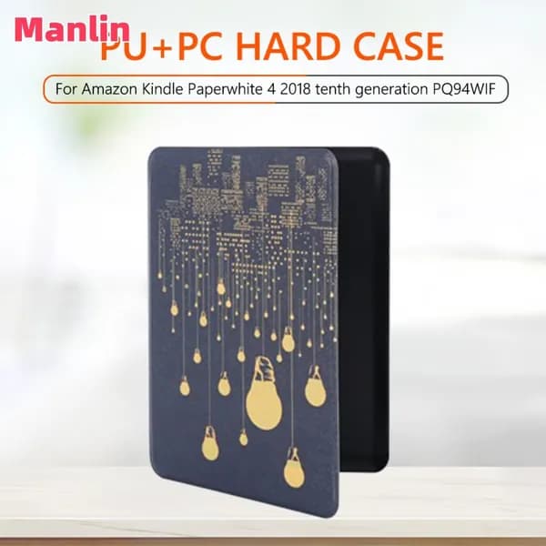 Чехол для Kindle Paperwhite 4 (2018), матовый PU+PC с рисунком