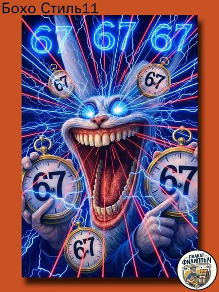 Постер "676767", 30х20 см