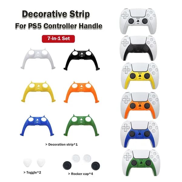 Декоративная полоса для PS5 контроллер ручки замена DIY Shell крышка чехол для Playstation 5 геймпад джойстик аксессуары