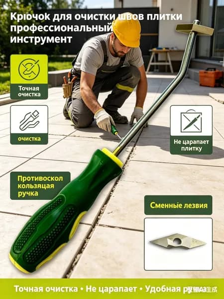 GEALFIS скребок для чистки швов плитки, профессиональный нож для удаления затирки, сталь, сменное лезвие, ручной инструмент