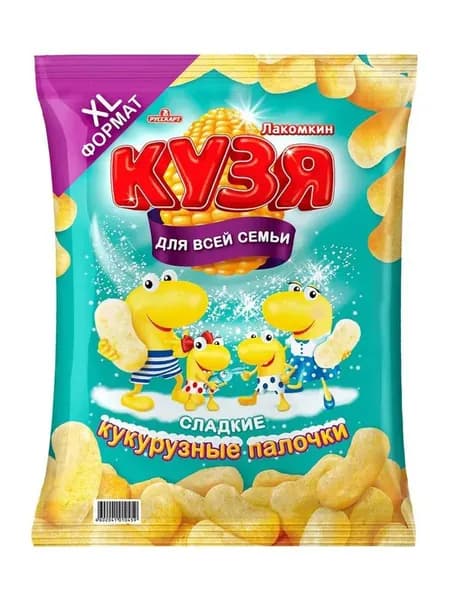 Кукурузные палочки Кузя Лакомкин с сахарной пудрой, 190 г