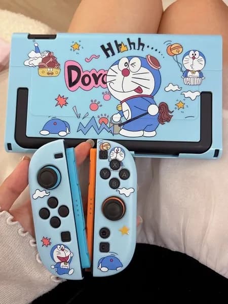 Чехол для Nintendo Switch 2 (2025), с полной защитой Joy Con игровой приставки Нинтендо Свитч 2, Doraemon