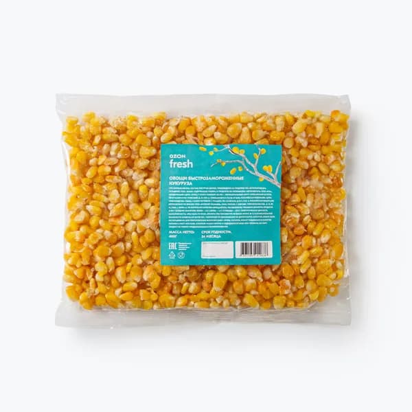 Кукуруза зернами 400 г, Ozon fresh, замороженная