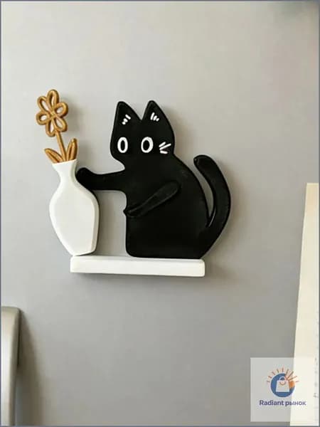 Ваза для усов, держатель для кошачьих усов ,Магнит на холодильник