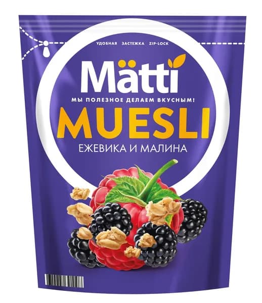Мюсли Matti Малина и ежевика, 250г