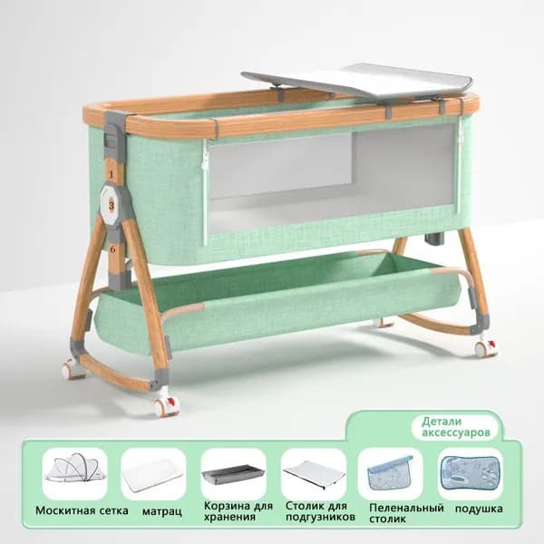 CoolYubi Кровать детская 55х92х83 см, зеленый