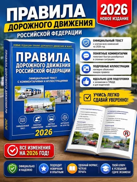 Правила ПДД РФ с комментариями и иллюстрациями, 2026г. (9785908004800)