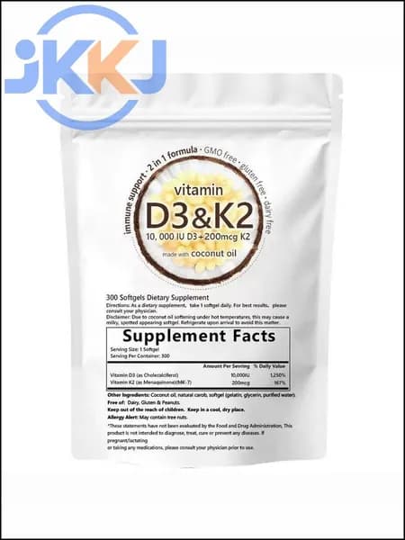 Эксклюзивные мягкие капсулы 300 шт с 10000 МЕ D3 и 200 мкг K2