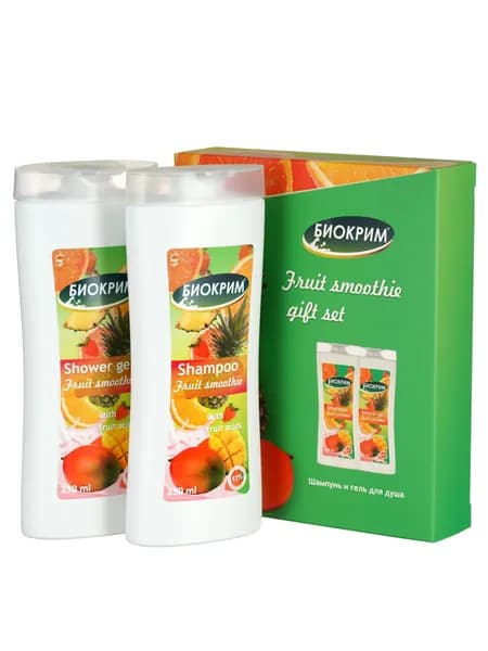 Подарочный косметический набор для женщин Fruit Smoothie шампунь + гель для душа