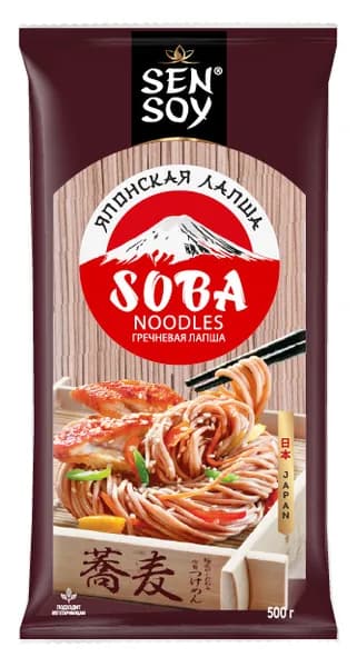 Лапша гречневая Соба Sen Soy Premium Soba, 500 г
