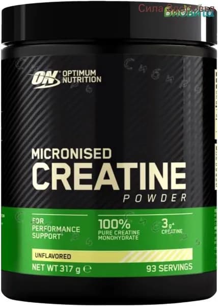 Creatine Powder 317 g (EU) / Микронизированный Креатин моногидрат 317 грамм 93 порции Оптимум Нутришн