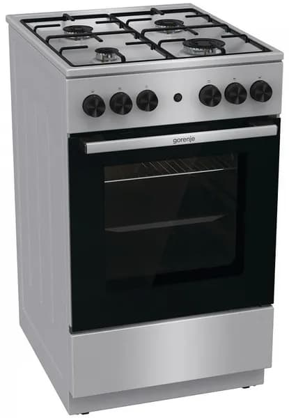 Плита газовая Gorenje GGI5A21XJ, 50 см, 4 конфорки, 67 л, нержавеющая сталь