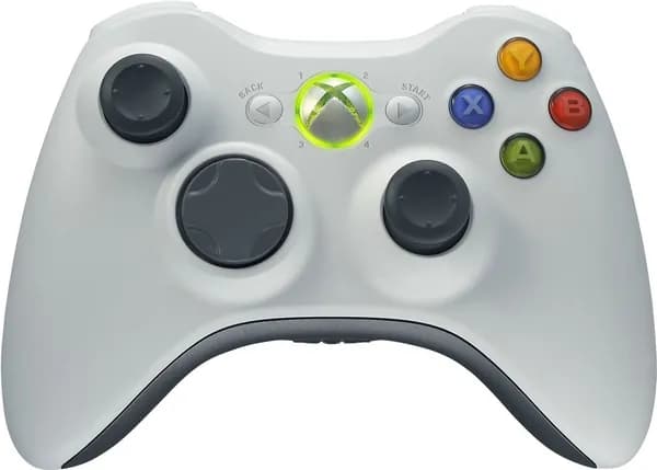 Беспроводной Геймпад Xbox Wired Controller Белый + ресивер для подключения к компьютеру (PC/Xbox 360), белый