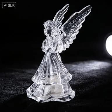 Фигурка декоративная прозрачный, высота 10 см, длина  10 см