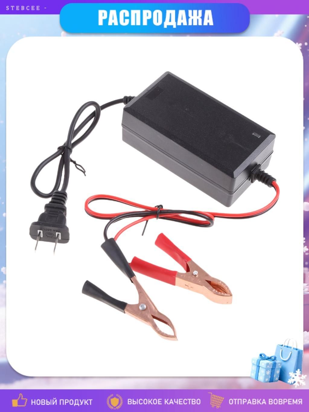 12V портативный автоматический зарядник для авто, лодки, мотоцикла, 12V2A