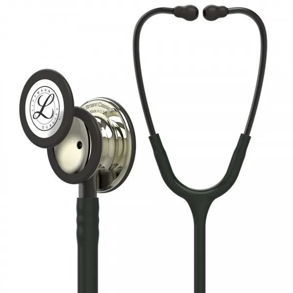 Стетоскоп Littmann Classic III Чёрная трубка, акустическая головка шампань, 69 см, 5861