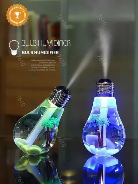 Увлажнитель воздуха sku-18631.七彩灯泡喷雾加湿器 金s45 银s44