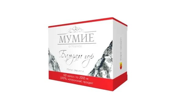Мумие алтайское Бальзам гор 200мг, 60 капсул по 0,2г