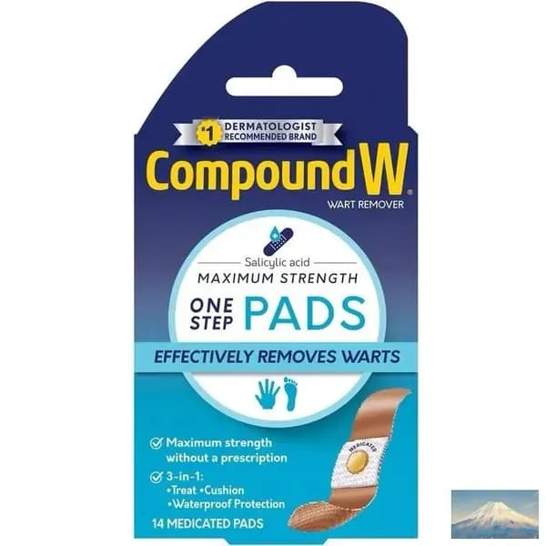 Pads, пластыри от бородавок, для удаление кожных наростов, 14 шт.