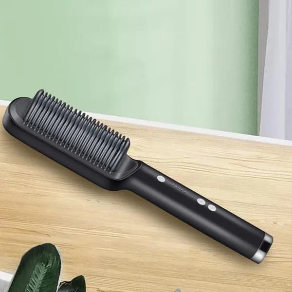 Утюжок-расческа с керамическим покрытием, пять режимов температуры, быстрый нагрев PTC