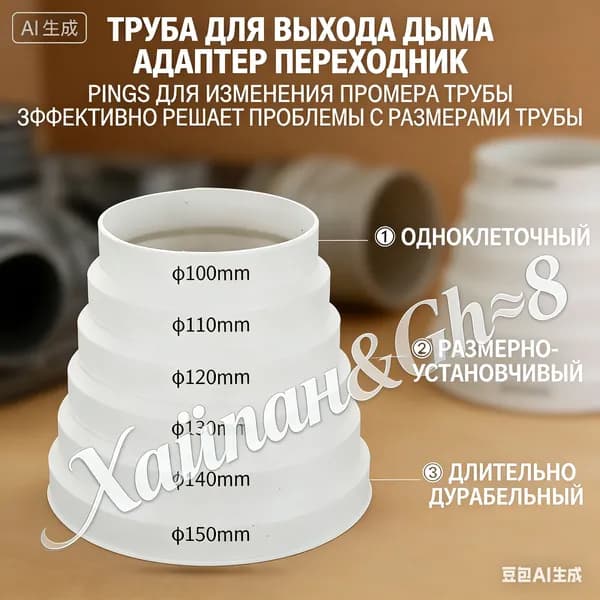 Переходник вентканала 100/150 мм, прямой монтаж