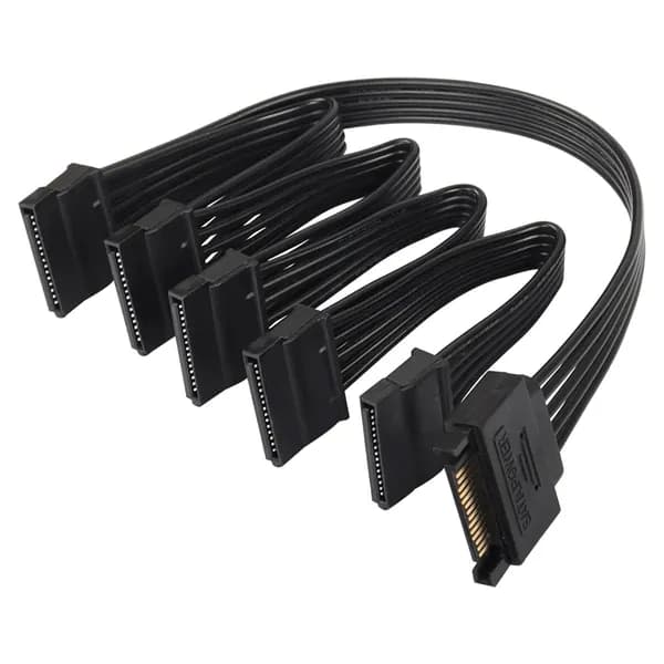 15-контактный Sata разветвитель питания 1 к 5 жесткий диск HDD SSD кабель питания удлинитель шнура расширение диска